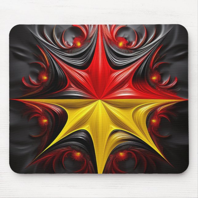 Blandning av Mandelbrot Fractal med den tyska Flag Musmatta (Framsidan)