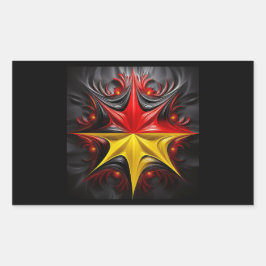 Blandning av Mandelbrot Fractal med den tyska Flag Rektangulärt Klistermärke