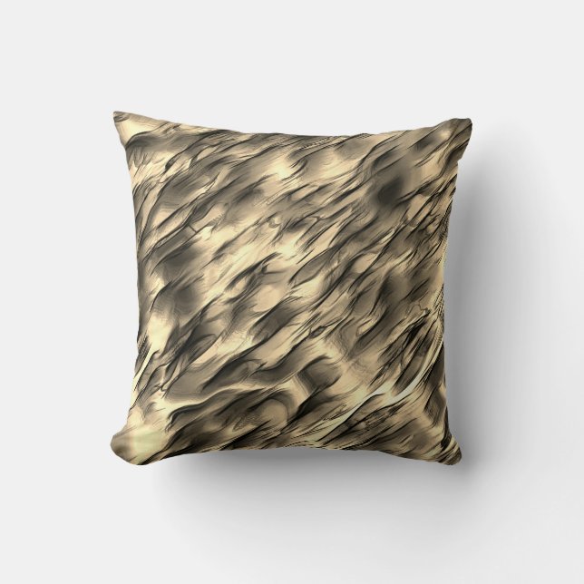 Blandning av ogenomskinlig beige och krombeige som kudde (Framsida)