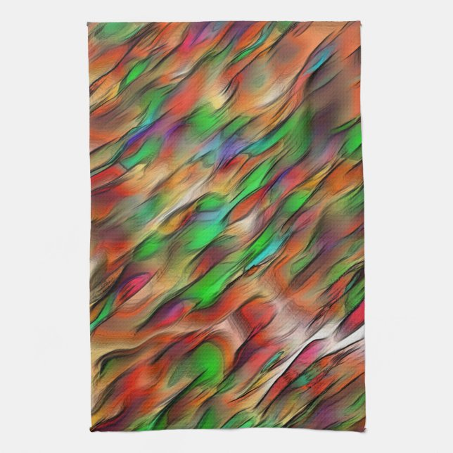 Blandning av ogenomskinliga och kromatiska färgade kökshandduk (Vertikal)