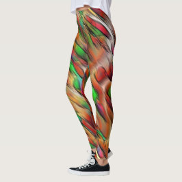 Blandning av ogenomskinliga och kromatiska färgade leggings