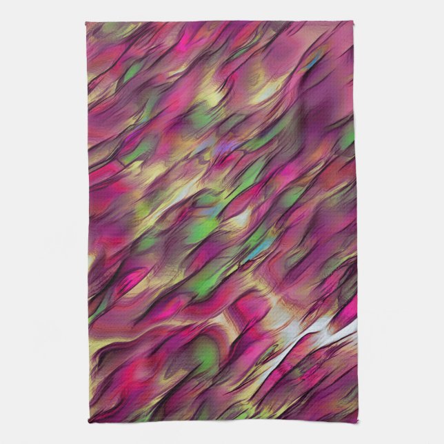 Blandning av ogenomskinliga och kromatiska gröntar kökshandduk (Vertikal)