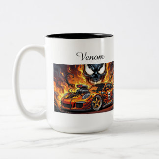 Blandning mellan venom och porsche gt3 Två-Tonad mugg