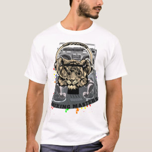 Blandning styr DJ-tigerkonst T Shirt