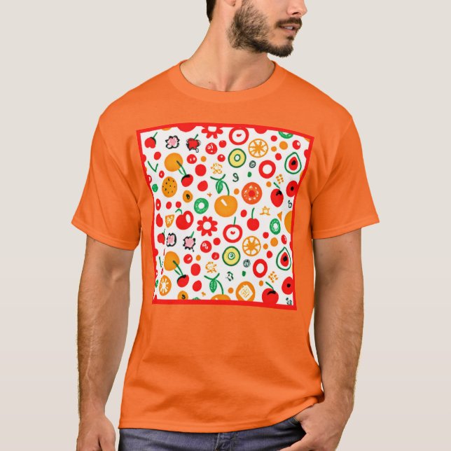 Blandningar av Fruit Mönster. Köp nu T Shirt (Framsida)