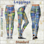 BLANDNINGAR - Blått abstrakt design Leggings<br><div class="desc">En abstrakt i blått, gult och mer färg finns på dessa färgämnen. Finns i fem kvinnostorlekar (XS, S, M, L, XL). Se beskrivningen "Om den här produkten" nedan för allmän storleksändring och produktinformation. Som standard täcker abstrakten hela det kopplade området. ► Det kan justeras storlekt och i läge för att...</div>