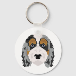 Blandningen australian shepherd Pudel, Aussie Dood Nyckelring