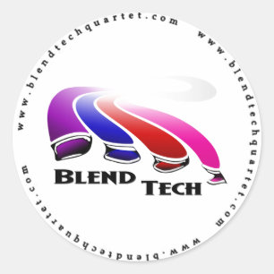 BlandningTechklistermärkear Runt Klistermärke