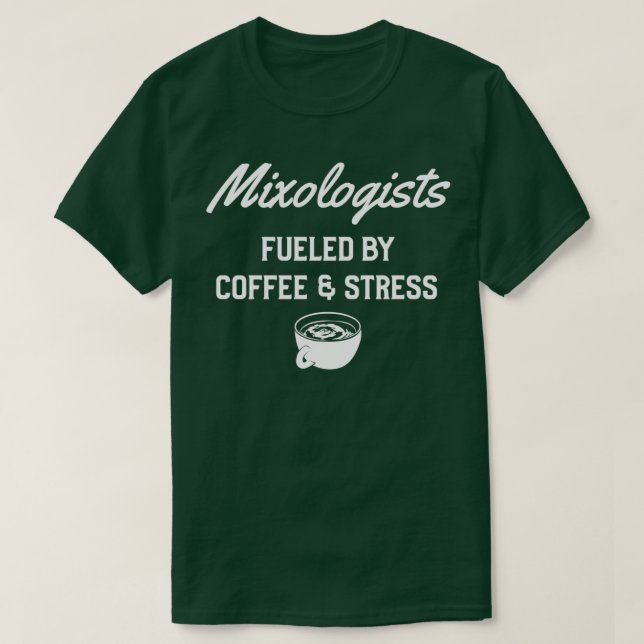 Blandologer som drivs med kaffe och Stressar T Shirt (Design framsida)