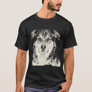 Blandras bläckkonst närbild t shirt