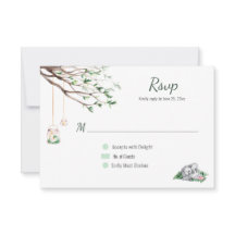 Blandromantisk skogbröllop RSVP