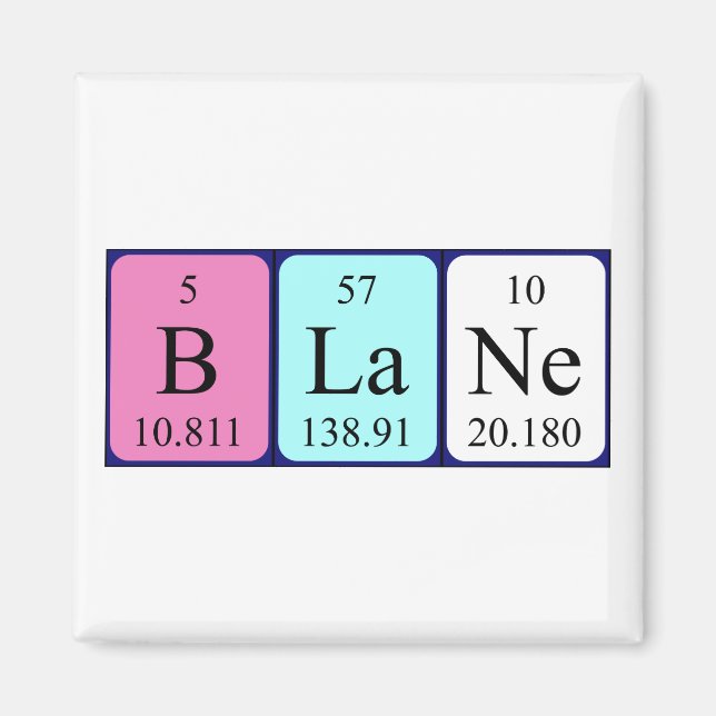 Blane Periodisk magnet bord namn (Framsidan)