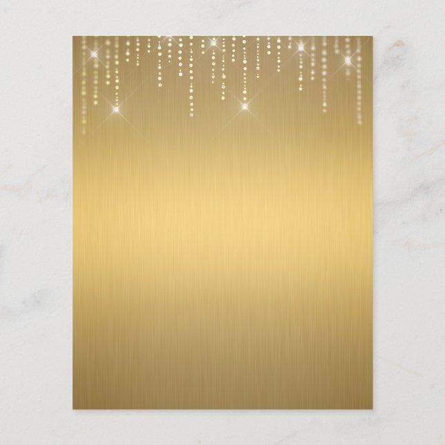 Blanflygare för elegant guld flygblad (Baksidan)