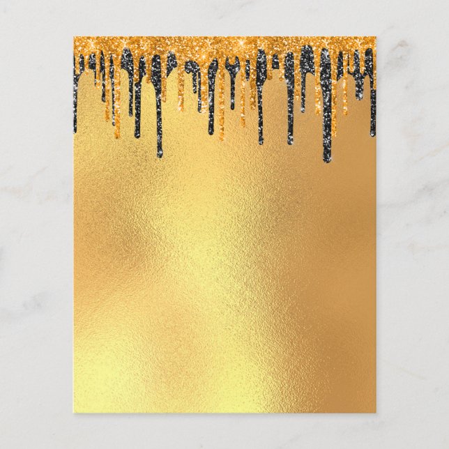 Blanflygare för elegant guld flygblad (Framsidan)