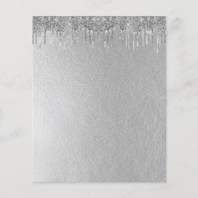 Blanflygare för elegant silver flygblad (Framsidan)