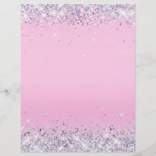 Blanflygare för glitter rosa reklamblad