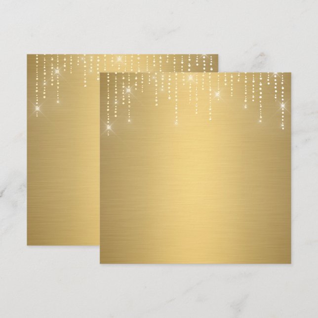 Blaninbjudan till Glitter mönster Inbjudningar (Fram/baksida)