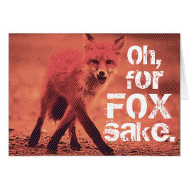 Blank å för FOX Sake Sassy Red Fox Hälsningskort