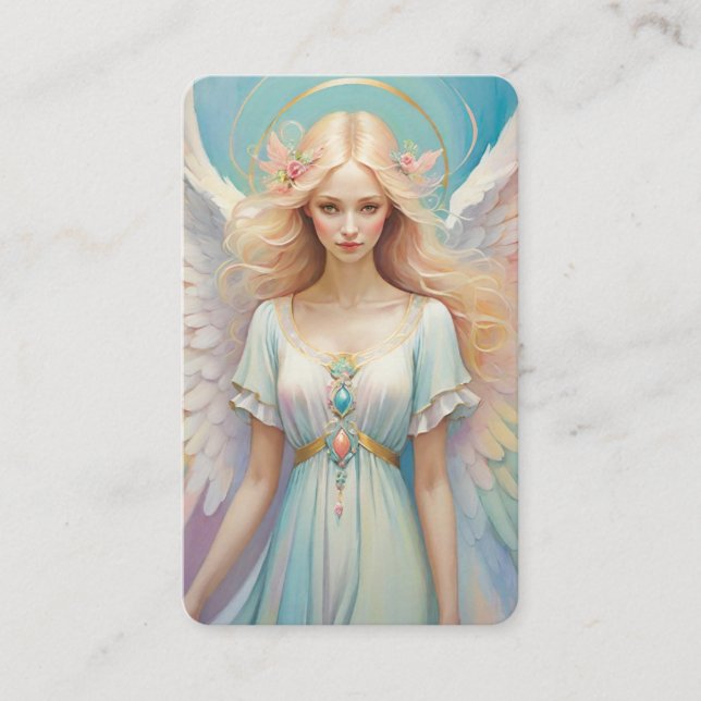 Blank Angel Oracle Messages Cards Visitkort (Framsida)