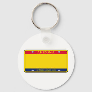 Blank Arizona State License Plate Nyckelring
