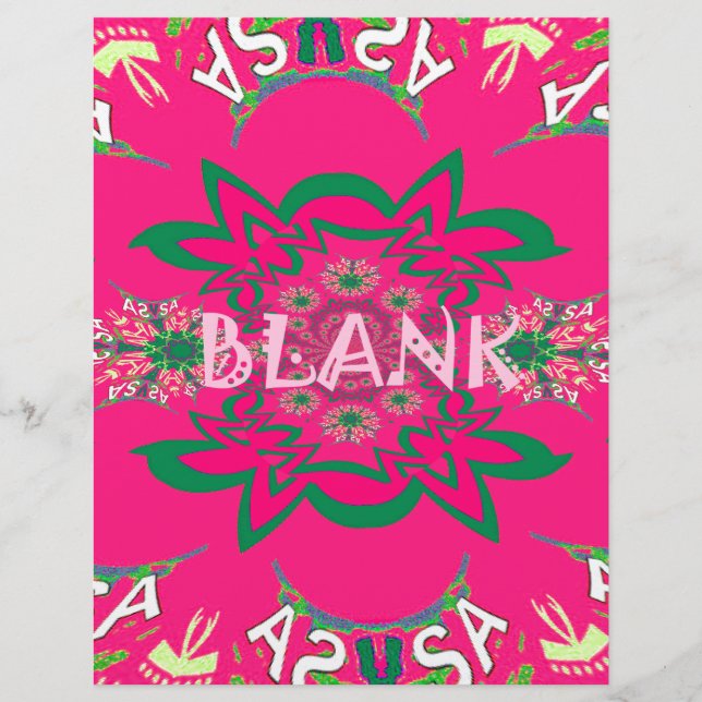Blank baby vivid rosa blommigt lila shade monogram (Framsida)