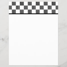 Blank Black and White Checkerboard Letterhead Reklamblad