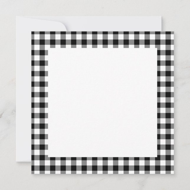 Blank Black och White Gingham Mönster (Framsida)