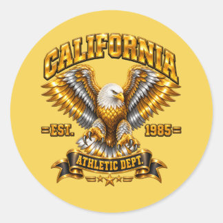 Blank California Athletic Dept 1985 Rund Klistermä Runt Klistermärke