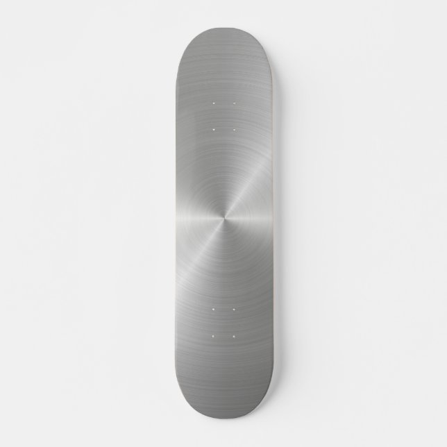 Blank cirkulär polerad metallstruktur skateboard bräda 21,5 cm (Framsida)