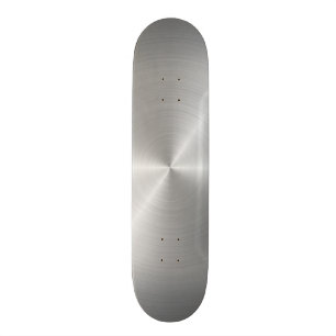 Blank cirkulär polerad metallstruktur skateboard bräda 21,5 cm