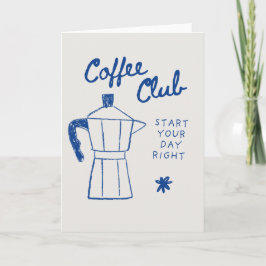 Blank coffee themed card kort