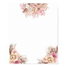 Blank DIY Modern Boho Dusty Ro Blommigt