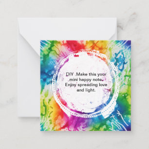 *~ BLANK DIY Tie Dye Inspire AP62 Note Card Anteckningskort