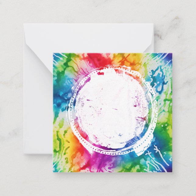 *~ BLANK DIY Tie Dye Inspire AP62 Note Card Anteckningskort (Framsida)