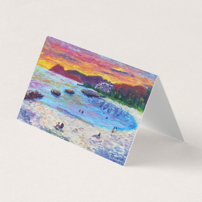 Blank Elaine’s Hawaiian Sunset Lagoon 4 Kort (Framsida)