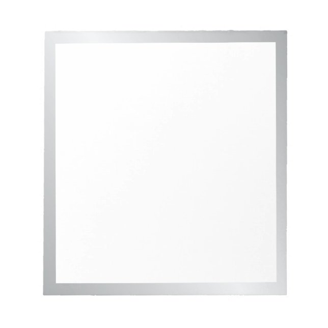 Blank Elegant Silver Anteckningsblock (Framsida)