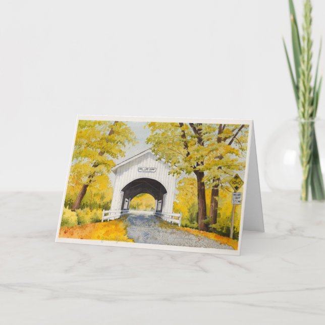 Blank Fall Bridge Card Tack Kort (Framsida)