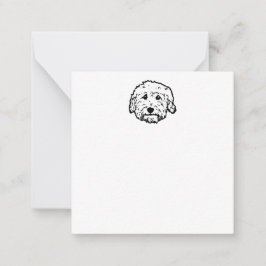 Blank Goldendoodle-notecard - anpassa den Anteckningskort