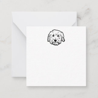 Blank Goldendoodle-notecard - anpassa den Anteckningskort
