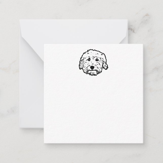 Blank Goldendoodle-notecard - anpassa den Anteckningskort (Framsida)