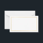 Blank Guld och Vita Bröllop-råd och Önskemål Rådkort<br><div class="desc">Lägg till en personlig beröring till bröllop med ett guld bröllop-kort och ett önskemål-kort. Det här rådgivningskortet har guld gräns på vit bakgrund. Perfekt för bröllop,  babydusch,  födelsedagsfest,  möhippa,  bachelorette-fest och alla särskilda tillfällen. Obs! Folidinformationen simuleras i teckningen. Ingen faktisk folie kommer att användas vid skapar av denna produkt.</div>