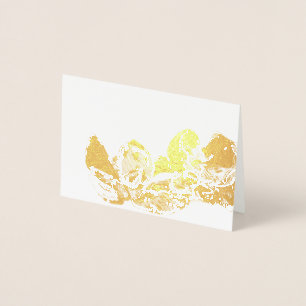 Blank Guld och White Seashell still Life Folierat Kort