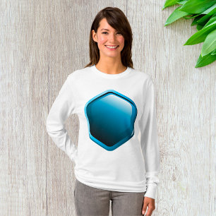 Blank Hexagon Ikon Modern Geometrisk T Shirt