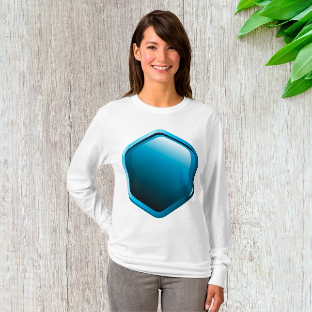 Blank Hexagon Ikon Modern Geometrisk T Shirt (Skapare uppladdad)