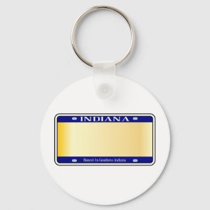 Blank Indiana State License Plats Nyckelring