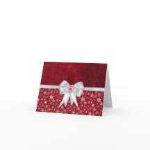 Blank insida av Helgdag Bow Gem Notecard