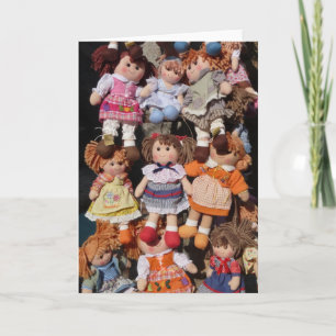 Blank insida, Cute Rag Dolls Hälsning Kort