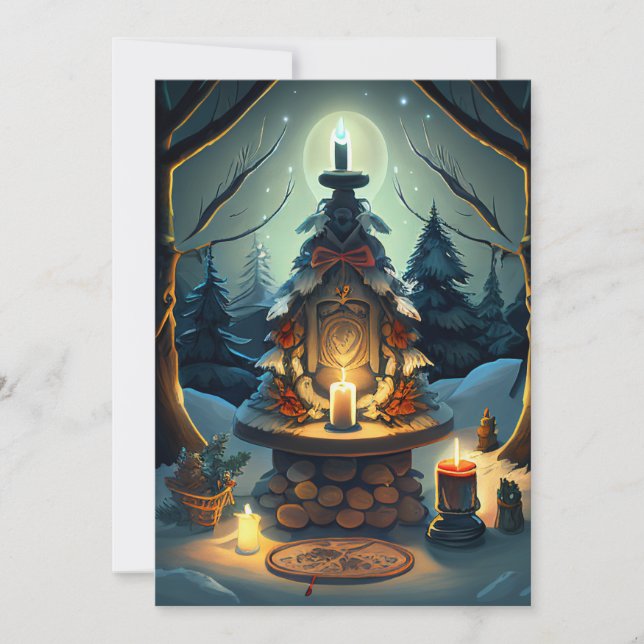 (Blank insida) Yuletide Altar Card Julkort (Framsida)