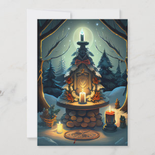 (Blank insida) Yuletide Altar Card Julkort