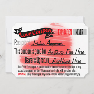 Blank Kärlek-kuponggåva